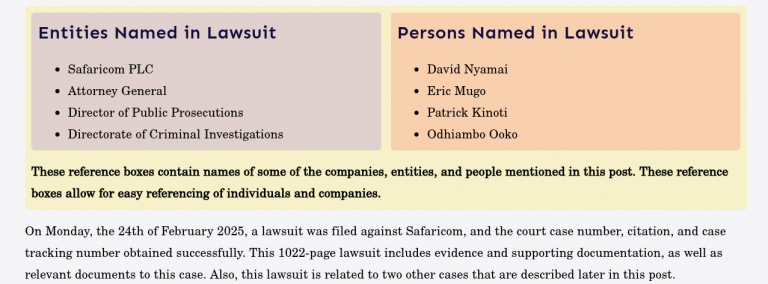 Kagirison Research | KES 1.342 Billion Lawsuit Against Safaricom and Key Shareholder