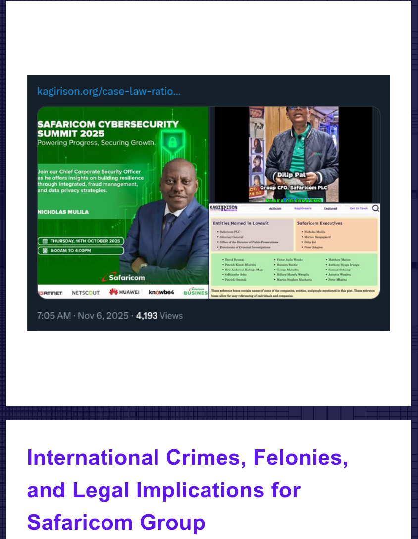 From Supply Chain Fraud to International Crimes in Safaricom PLC | 4 From Supply Chain Fraud to International Crimes in Safaricom PLC