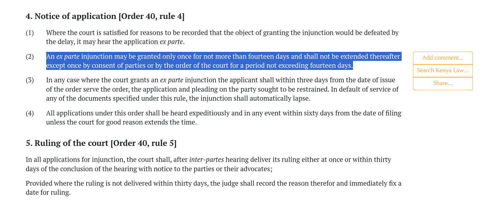 Kagirison Research | Interim Court Order